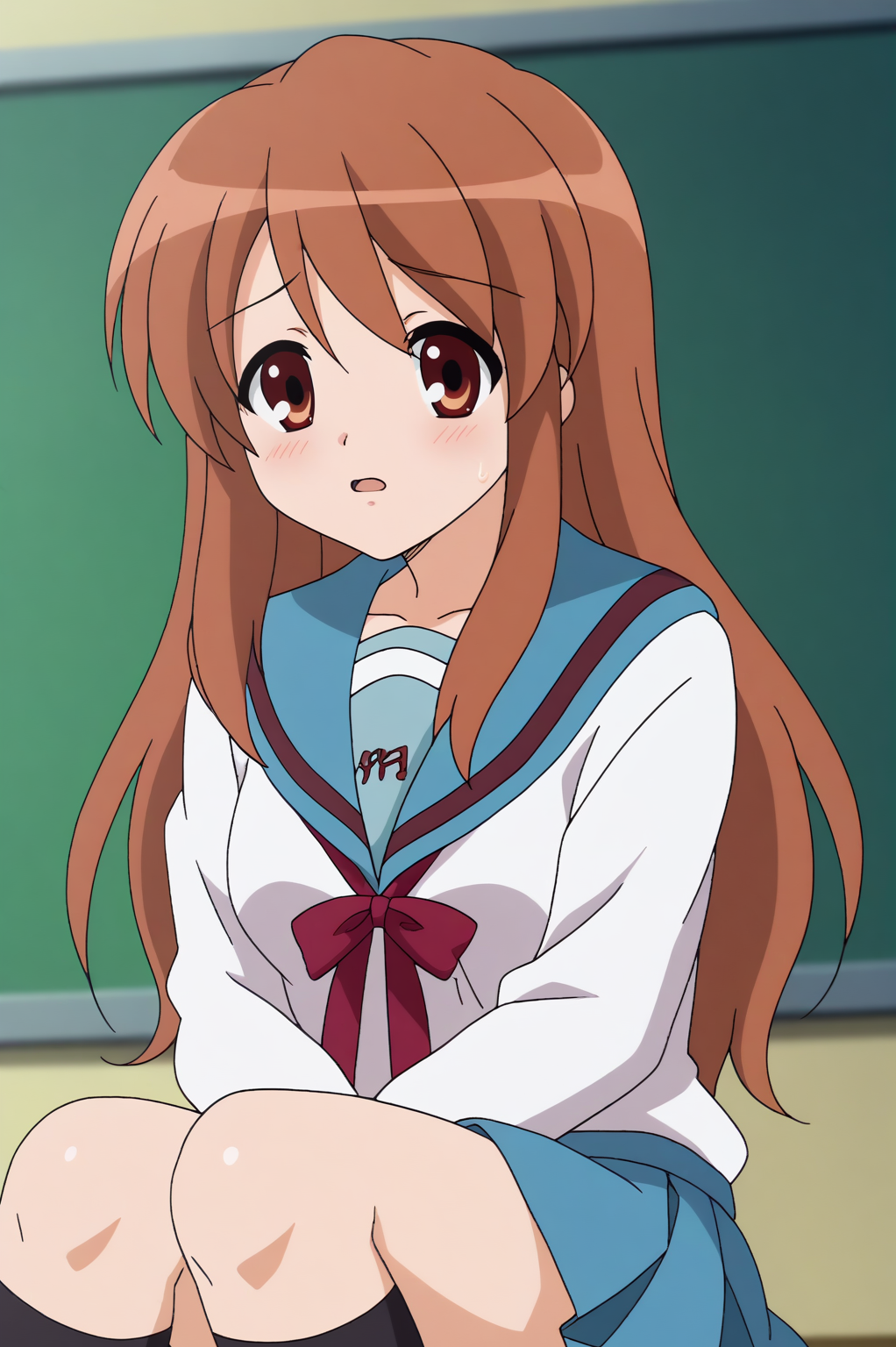 Mikuru Asahina, school uniform <lora:suzumiya_haruhi_no_yuuutsu-Mikuru_Asahina-PDXL:0.8>