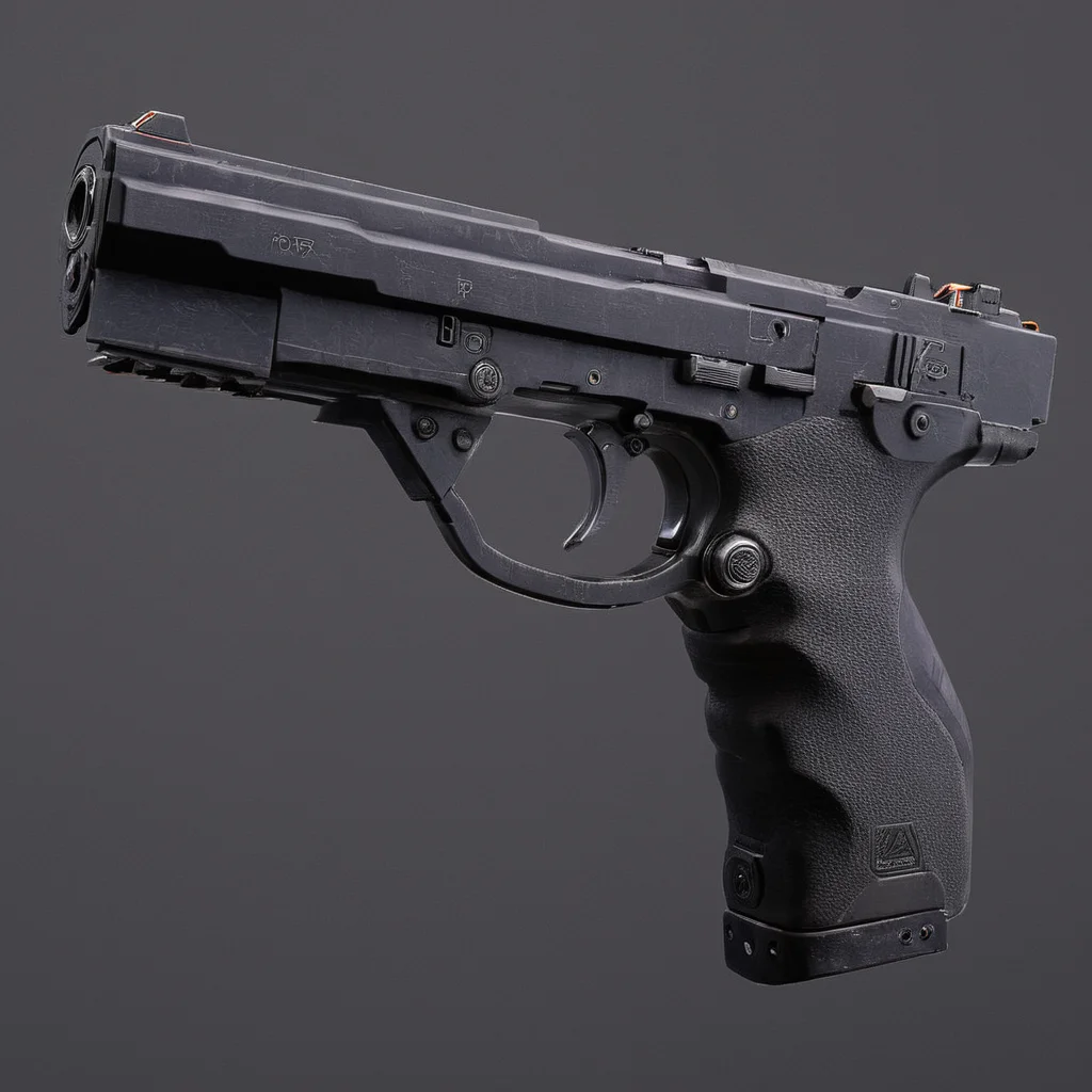 cinematic film still of <lora:perfection style:0.3> perfection style
<lora:Unreal Engine style:0.4> Unreal Engine style
<lora:Ghost in the Shell style:0.8>
In Japanese manga cyberpunk city a gun with a black grip on a dark background,simple background,weapon,gun,no humans,black background,handgun,magazine (weapon) , detailed, different, real, unique, cinematic, dramatic, concept art, filmic, perfect, high quality, Ghost in the Shell style, Masamune Shirow style, shallow depth of field, vignette, highly detailed, high budget, bokeh, cinemascope, moody, epic, gorgeous, film grain, grainy