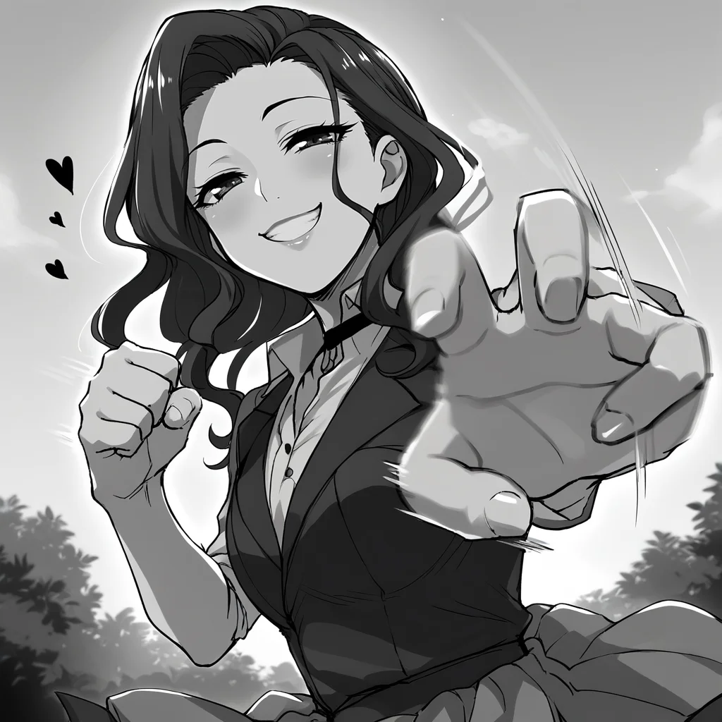 score_9, score_8_up, score_7_up, score_6_up, score_5_up, score_4_up, zPDXL2,source_anime,rating_questionable, solo, outdoors, smile, happy, hearts, low angle,1girl, asami_sato <lora:Punching_POV:0.8> p4nch, looking at viewer, punching, clenched hand, motion lines, motion blur
