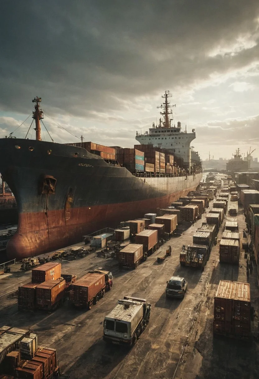 cargo ship being loaded at a port,sunny day
Wide range of colors., Dramatic,Dynamic,Cinematic,Sharp details
Insane quality. Insane resolution. Insane details. Masterpiece. 32k resolution.
<lora:add-detail-xl:0.95> <lora:dvr-lnds-sdxl:0.3> dvr-lnds-sdxl <lora:MJ52:0.25> <lora:ral-apoctvisn-sdxl:0.3> ral-apoctvisn <lora:zavy-cntrst-sdxl:0.35> dark, chiaroscuro, low-key <lora:zavy-rmlght-sdxl:0.41> zavy-rmlght <lora:SDXLFaeTastic2400:0.225>