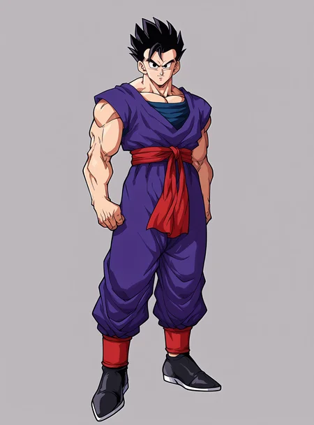 score_9, score_8_up, score_8, score_9, score_8_up, score_7_up,zPDXL2, source_anime,
fontezxl,
gohanxl, solo, looking at viewer, 1boy,
purple dougi, grey background, black shoes,red sash,
good_hands, better_hands,
<lora:gohanxl-000007:0.8> , <lora:fontezxl2:0.6>, <lora:pony_good_hands:1>