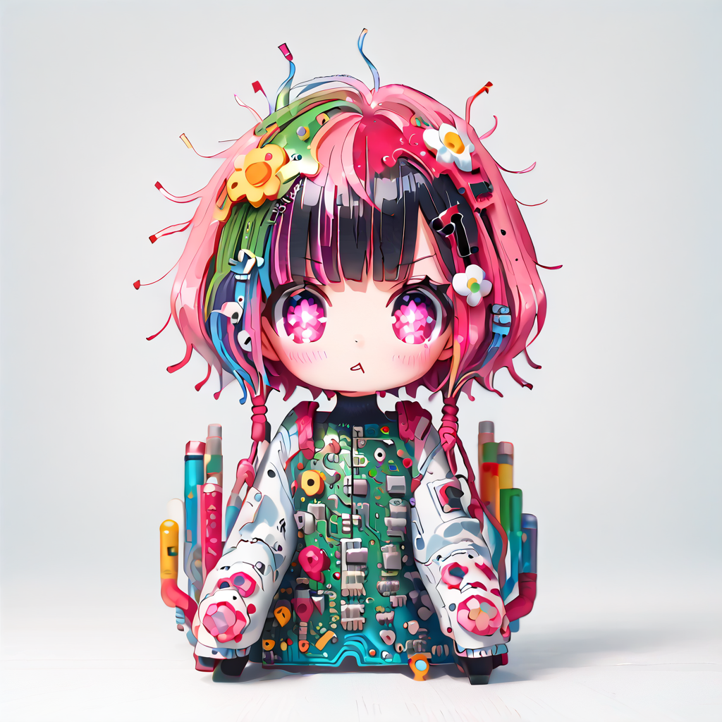 <lora:PCB_Style_Pony_-_Snoodler:1> pcb_style
 <lora:Berta_Delica:1> black hair, pink hair, multicolored hair, symbol-shaped pupils
