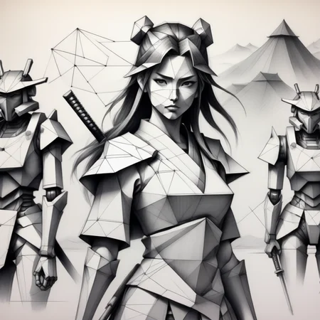gformix geometric sketch samurai girl on the battlefield, with robots in the background
<lora:gformix:0.8>