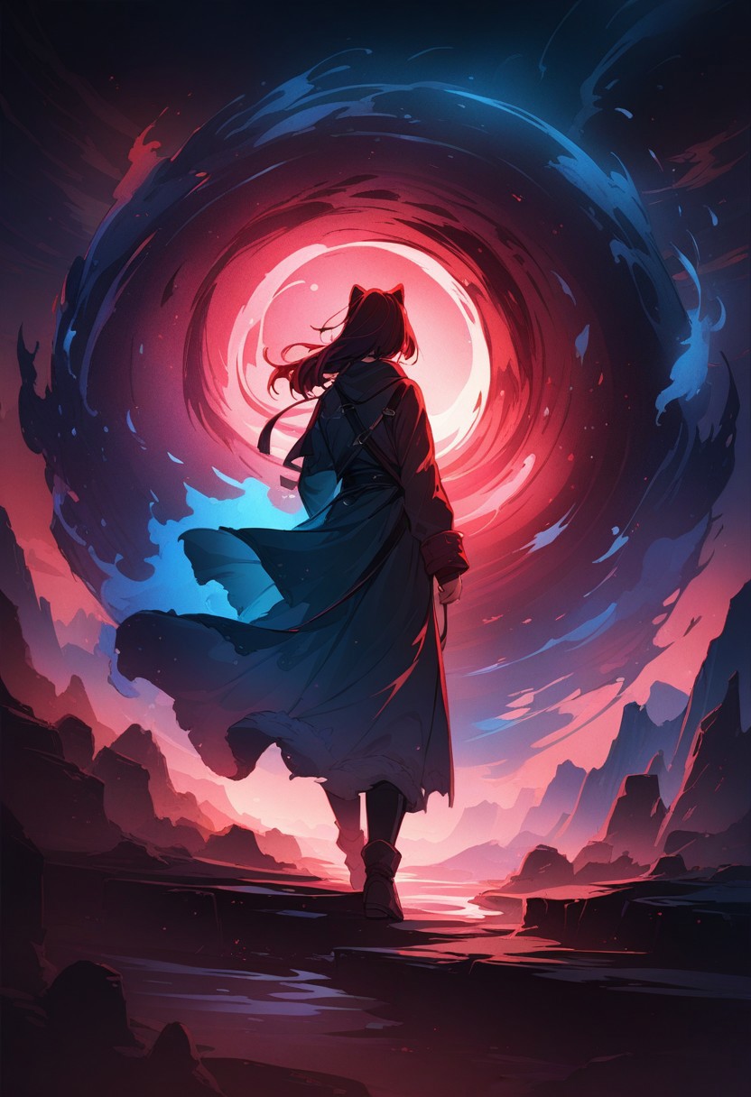 (masterpiece), best quality, (4K), (cinematic lighting), highly detailed, 8K, UHD, ultra detailed, immersive picture, vivid colors, volumetric light, cinematic light, extremely detailed CG, BREAK,
DARK SIDE \(PICTURE BOOK\)