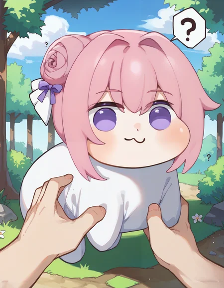 score_9, score_8_up, score_7_up,
povhldg doro, creature, :3, pink hair, purple eye, ?, single hairbun,
sunshine, nature, cumulonimbus cloud, scenery
<lora:concept_povholding-pony-v2:1> <lora:char_doro-pony:1>