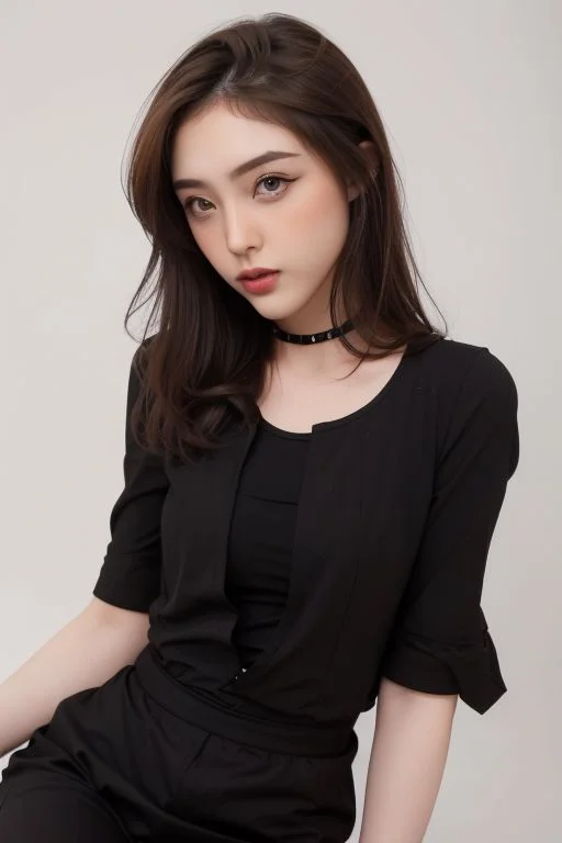 (sport bra, sport pants, jacket), collar bone, collar cocker, perfect face shape, (perfect eyes, bright eyes, downing eyes, perfect eyes looking), (fullbody shoot:1.2), {smirk|parted lips}), cleavage, (medium breast:1.2), looking at viewer, (shiny skin, pale skin, clear skin), (messy medium hair : 1.2), focus on face, ((white background, simple background)), (make up, eyelash, blush, red lips), (dinamic pose, profesional model pose, naughty pose)