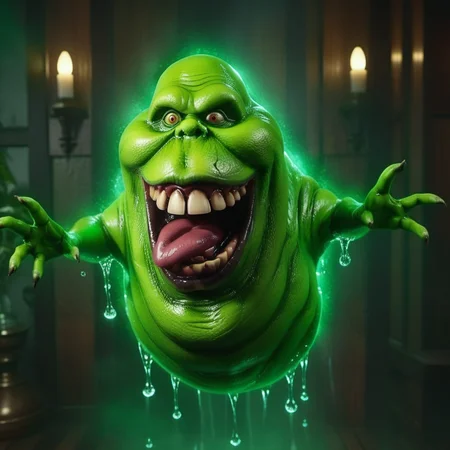 Slimer1024, a glowing green ghost through a wall, wet and slimy, features intricate detail, detailed eyes, highly detailed, photography, ultra sharp, film, bokeh, professional, 4k <lora:Slimer1024:0.7>