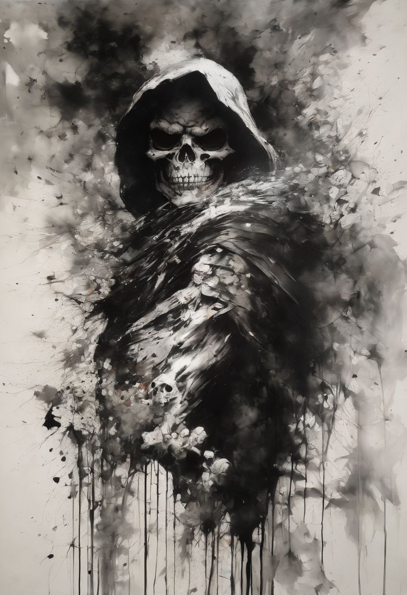 Maniacal Skeletor, beautiful epic Film Noir, epic black and white SHADOWS, by Andre Kohn , Carne Griffiths , Guido Crepax and Milo Manara, a masterpiece, 32k resolution, molecular precision."
Weight:1