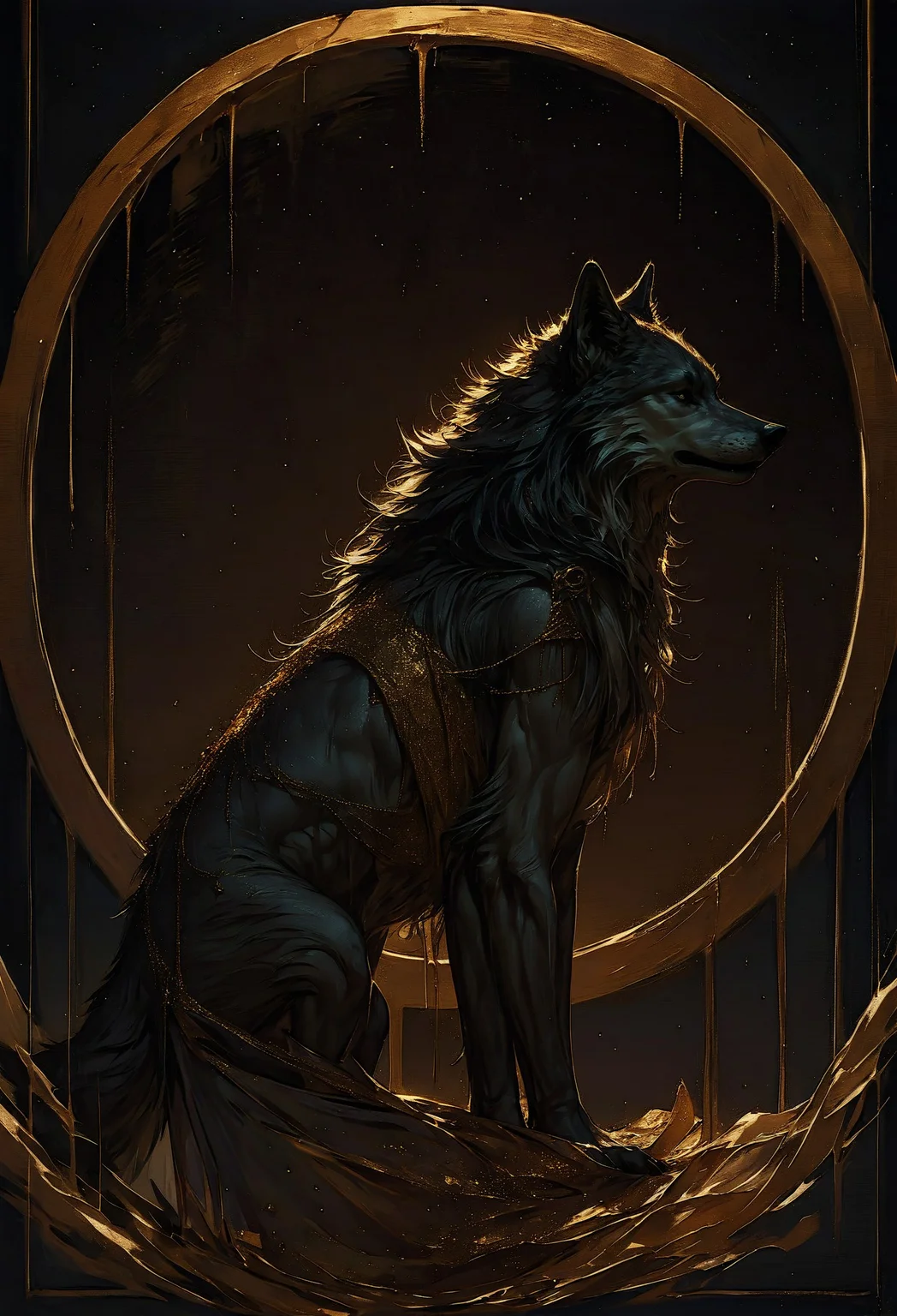 score_9, score_8_up, score_7_up,  side view, black wolf, gold  <lora:pony/vixon_gold:0.65> g0ldl34f <lora:sdxl/sinfully_stylish_sdxl>