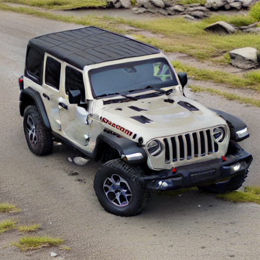 jeep wrangler, jeep on a forest, sand beige color, low angle
