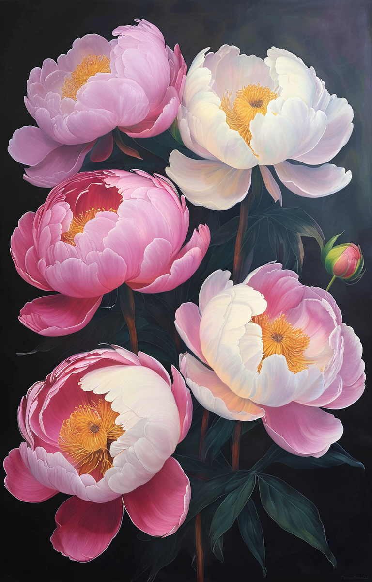 masterpiece,best quality,<lora:tbh222-sdxl:0.9>,illustration,style of Ronnie Landfield decaying peonies