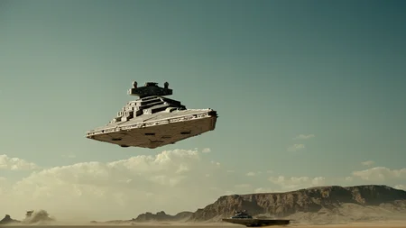 cinematic film still of <lora:star wars style v2:0.2>
<lora:detailed:0.2>
<lora:perfection style:0.2>
<lora:Ron Fricke style:0.1>
<lora:Imperial Star Destroyer:0.9>
Imperial Star Destroyer a large ship flying through the air,outdoors,sky,cloud,military,no humans,ocean,scenery,science fiction,mountain,sun,military vehicle,watercraft,ship,spacecraft , star wars style, side view, shallow depth of field, vignette, highly detailed, high budget, bokeh, cinemascope, moody, epic, gorgeous, film grain, grainy