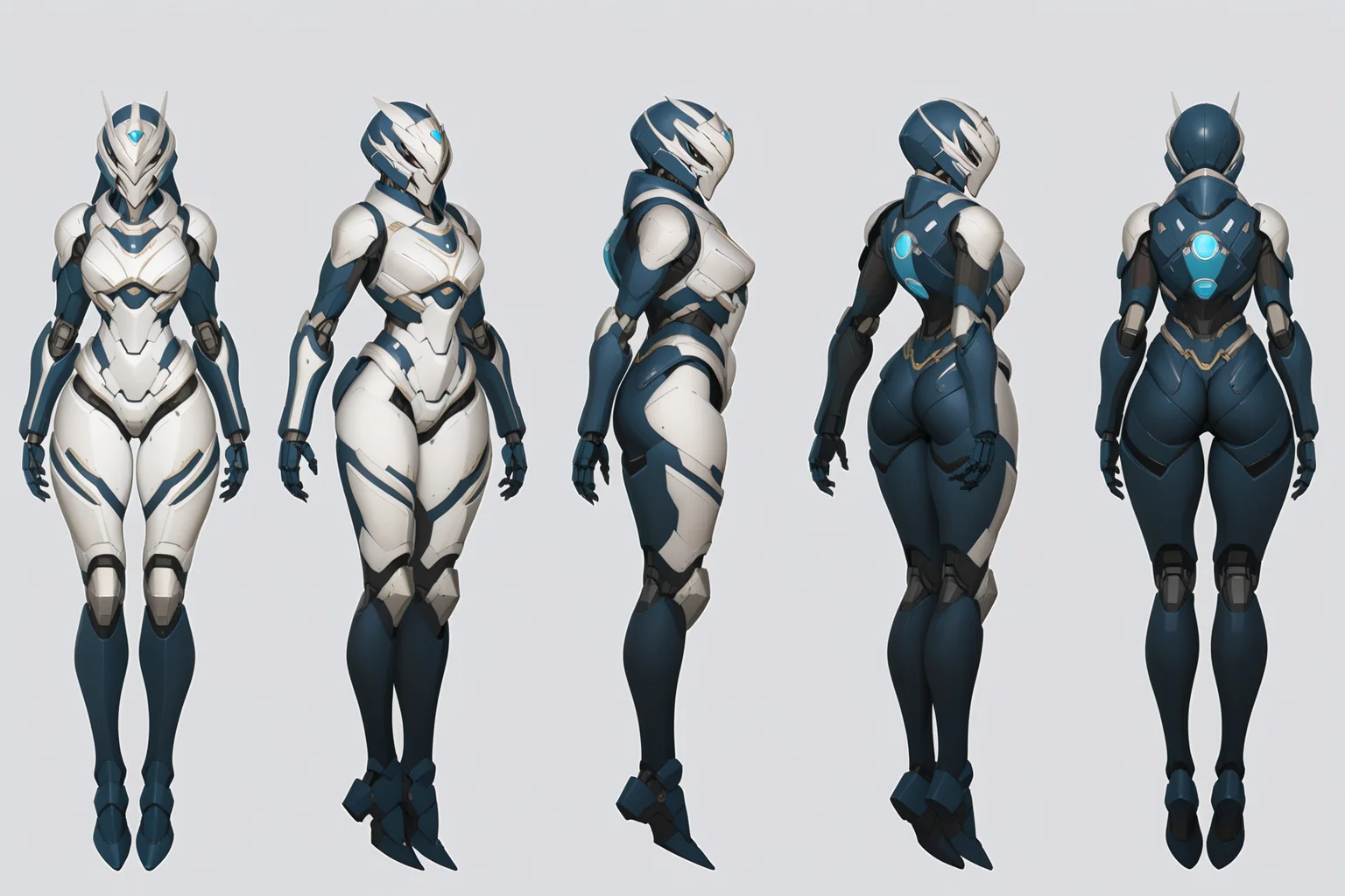 (GENERAL:0), mecha, robot, masterpiece, best quality, very aesthetic, absurdres, solo, standing,
(VIEWS:0), full body character turnaround of mecha,
Multiple views of the same mecha, (simple background, white background:1.2), multiple views, side view, back view, front view,
,
mask, helmet,
Lion\(animals\)ï¼
Female Titan\(Attack on Titan\),
plate armor, power suit, alien,
android, cybersuit, upper armor, mechanical arms, machinery, prosthesis,
(bodyshape:0), Compact and muscular body,
(clothing:0), (glamorous mermaid gown with a strapless sweetheart neckline and intricate beading,:0.6),
(grey
holy theme character design:1.1),
<lora:MechTurnXLRemix_v1:.75>
<lora:MechTurnXL_v1:.25>
<lora:ClothTurnXLRemix_v1-000004:.25>
<lora:ClothTurnXL_v1-000004:0.25>
<lora:CharTurnXL_v2:0.25>
<lora:xl_more_art-full_v1:.25>,
<lora:Alphonse Mucha Style:.1>, Alphonse Mucha Style page
<lora:å½é£æç»SDXL:.1>