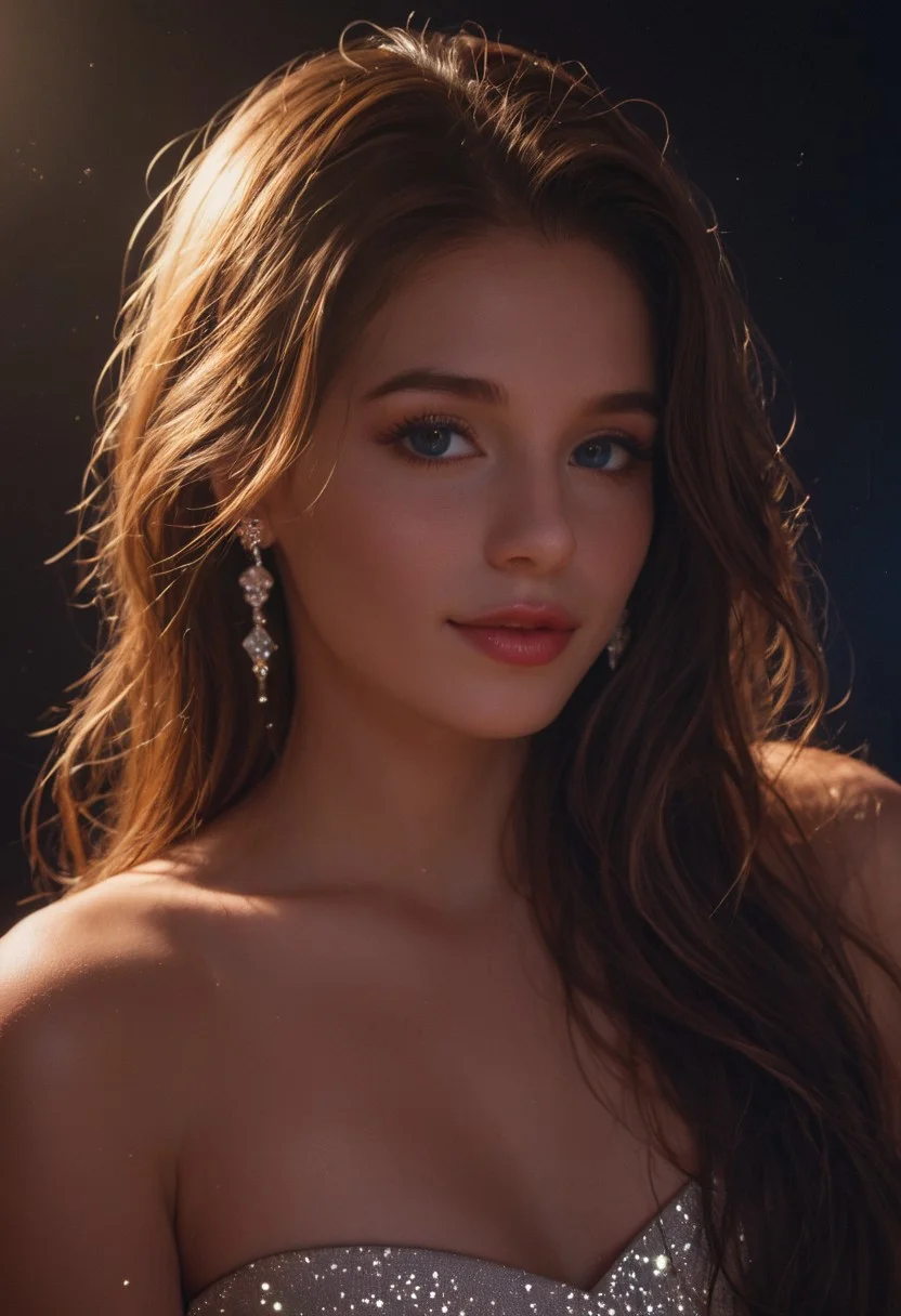 score_9, score_8_up, score_8_up, beautiful photographic portrait, sensational glamour portrait, black haute couture, dramatic lighting, dark background, up close, intimate portrait, realism, hyperrealism, incredibly lifelike, goosebumps, detailed skin, elegant long hair, gorgeous composition, romanticized, vignette effect, flirting pose, desirable