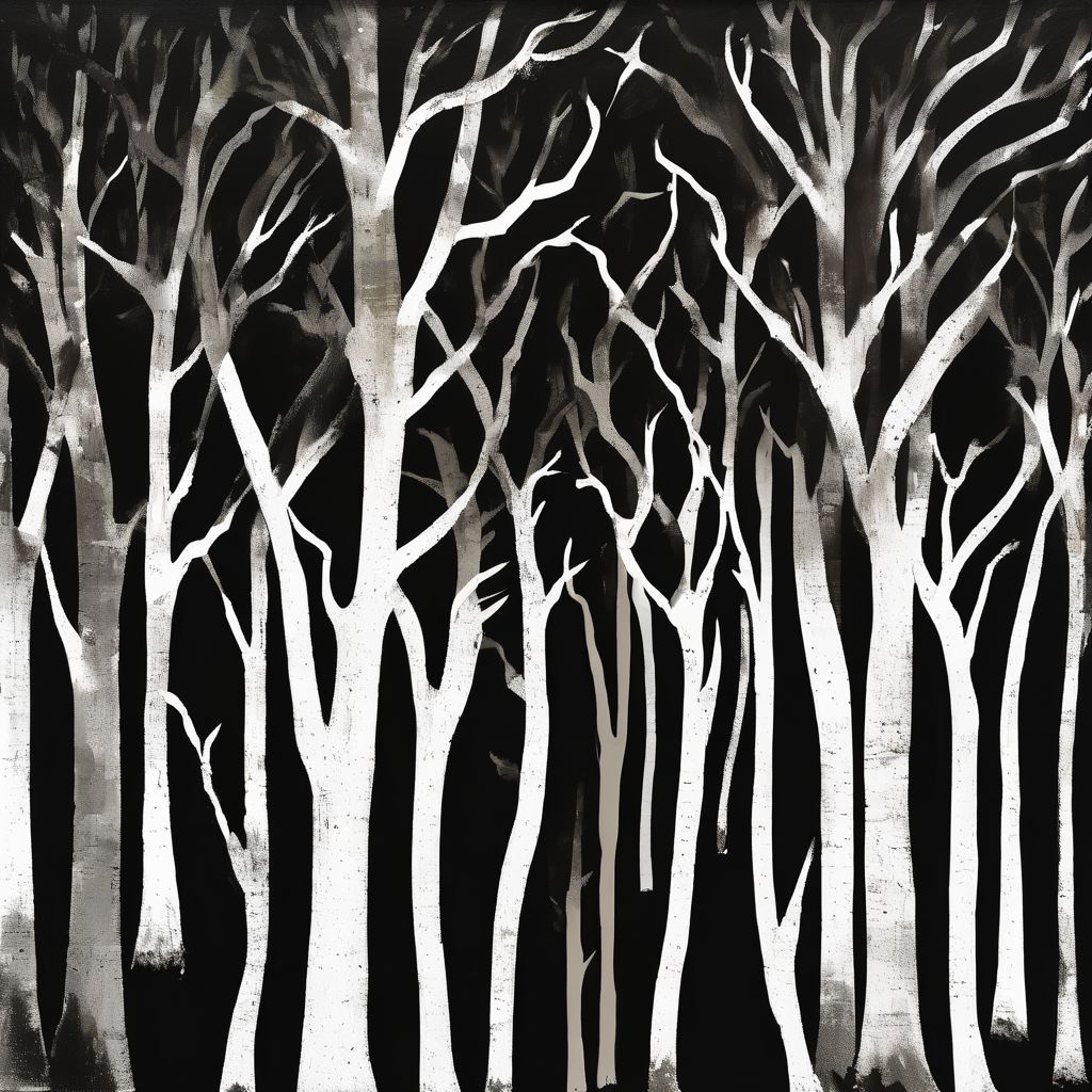 a happy trees and oaks in a black night sky in the style of expressive rustic oil painting, focus on the object, <lora:sdxl_lightning_8step_lora.safetensors:1.0>, <lora:add detail xl.safetensors:1.5>