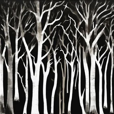 a happy trees and oaks in a black night sky in the style of expressive rustic oil painting, focus on the object, <lora:sdxl_lightning_8step_lora.safetensors:1.0>, <lora:add detail xl.safetensors:1.5>