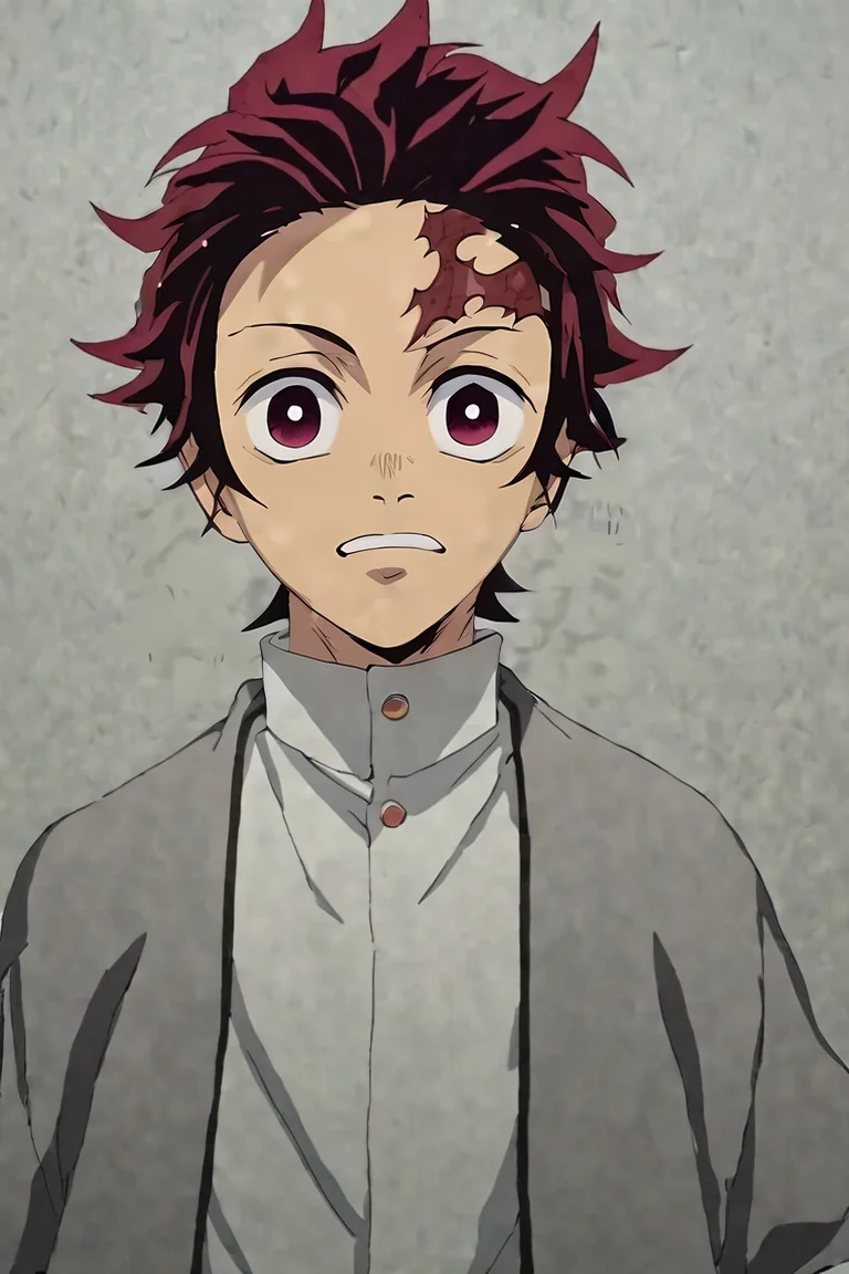 score_9, score_8_up, score_7_up, score_6_up, score_5_up, score_4_up, BREAK source_anime, anime screencap, anime coloring, , looking at viewer, , , 1boy, solo, male focus, <lora:tanjirou_kamado_pony:0.8>, tanjirou_kamado, red hair, red eyes, short hair, , , , dieselpunk, , <lora:sdxl_lightning_8step_lora:1>
