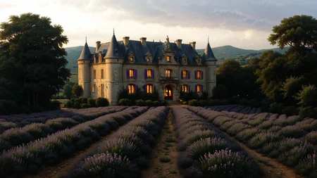 A French château surrounded by lavender fields, where the scent of the purple blooms fills the summer air,  <lora:SDXLFaeTastic2400:0.8>, dynamic lighting,  <lora:EnvyFeverDreamXL01a:0.7>,   <lora:The_Classic:0.8>