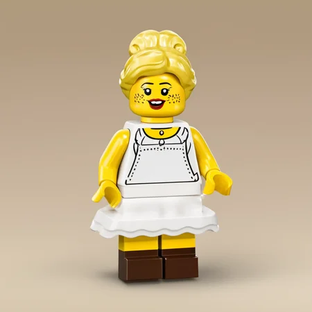 lego minifig a blonde woman wearing a white sundress<lora:legominifig-v1.0-000003:0.8>