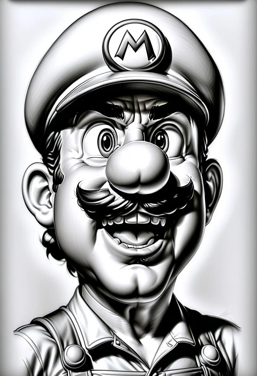 super mario made out of Jed-Pen , <lora:PencilDrawingStyle:0.7>