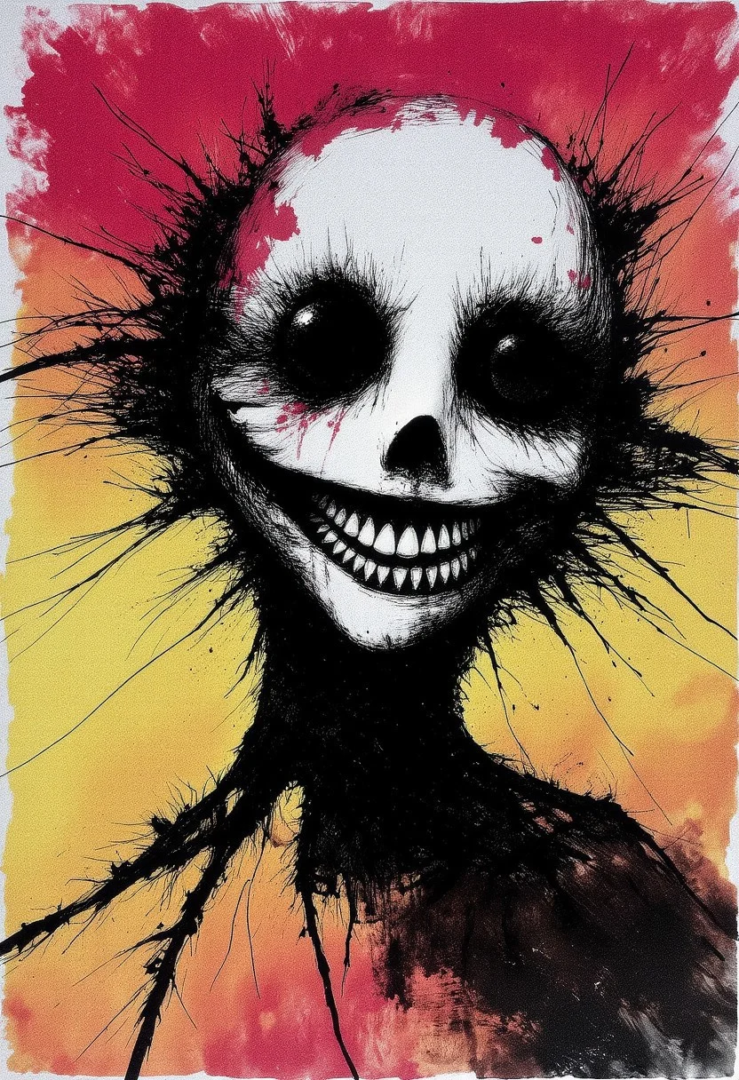 gritty graphic illustration, "a graphic style inspired by Manucolgraf's artistic approach featuring bold, dynamic compositions with vibrant color contrasts and intricate line work\nDark Art"