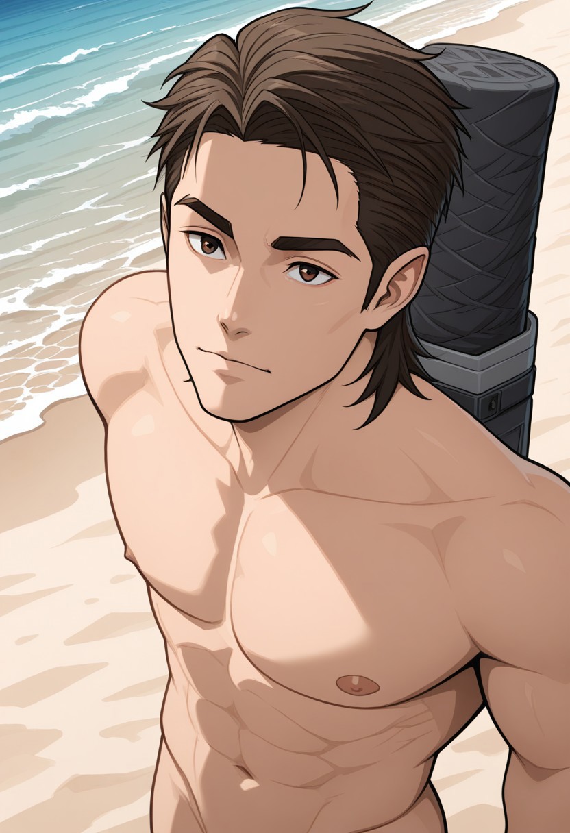 masterpiece,best quality,amazing quality,newest, absurdres, highres, detailed eyes, beautiful, perfect eyes, finely detailed face,	
BREAK	
1boy,TyTyTy,solo,standing
BREAK
detailed background,	beach,ocean,
BREAK
from above,