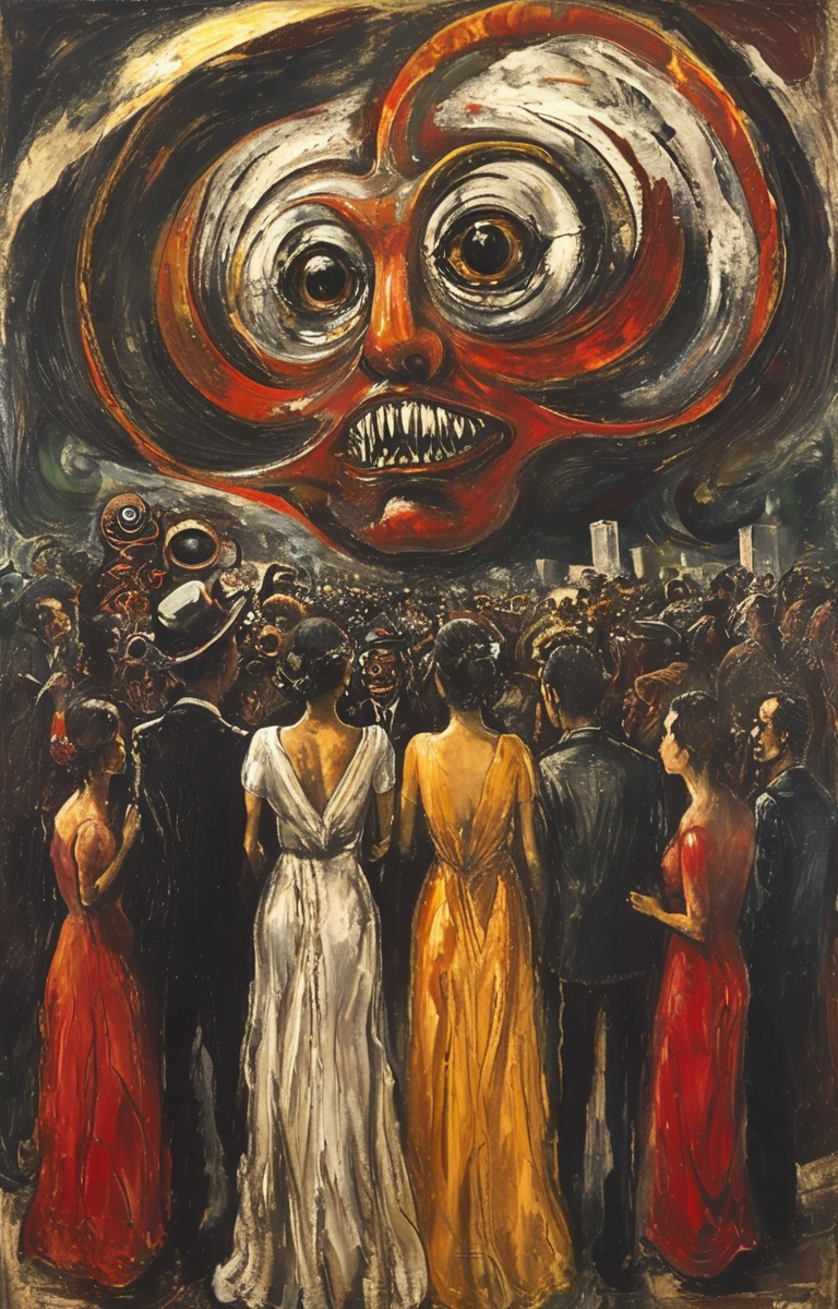 masterpiece,best quality,<lora:tbh178-sdxl:0.9>,illustration,style of David Alfaro Siqueiros,Human historical evolution