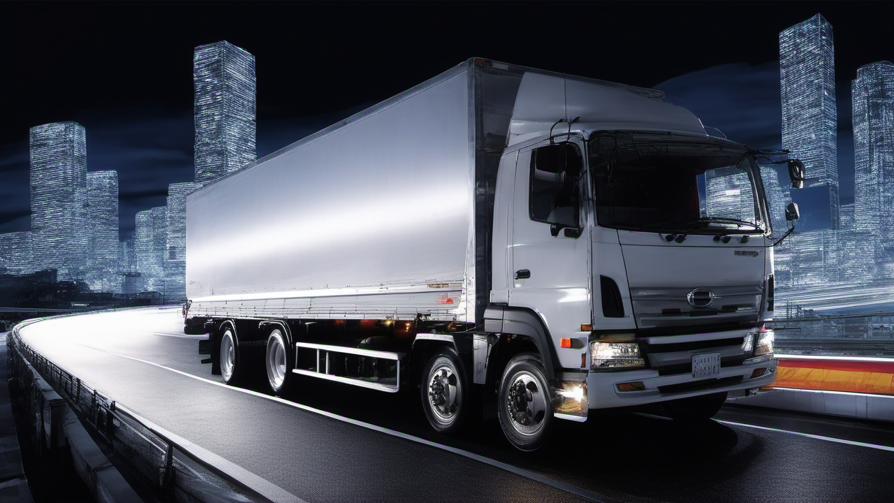 masterpiece,(bestquality),highlydetailed,ultra-detailed,illustration,(driving:1.5),Japanese truck,(nightime),cityscape,Expressway,vehicle_focus,<lora:add-detail-xl:1>,<lora:Japanese_truck_2025.1.1:1>,