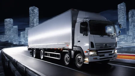masterpiece,(bestquality),highlydetailed,ultra-detailed,illustration,(driving:1.5),Japanese truck,(nightime),cityscape,Expressway,vehicle_focus,<lora:add-detail-xl:1>,<lora:Japanese_truck_2025.1.1:1>,