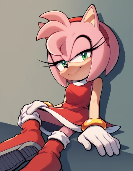 score_9, score_8_up, score_7_up, score_6_up, score_5_up, score_4_up,  <lora:Senshion210:1> senshion, Amy rose,