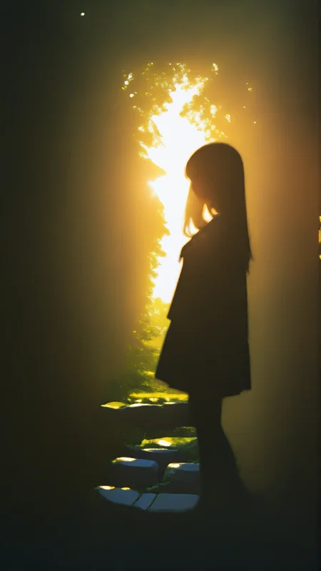 masterpiece, newest,absurdres,incredibly absurdres, best quality, amazing quality, very aesthetic, painterly, simple white background, 
1girl, dappled sunlight, (bokeh:1.4), light particles, blurry, long hair, school uniform, nature, stone wall, backlighting, 
 <lora:re4lity:1> re4lity_sync_illu <lora:KonYa666:1> kony4666 <lora:RealisticAnime:1>  <lora:0__11Xx:1> 0__11Xx_illu