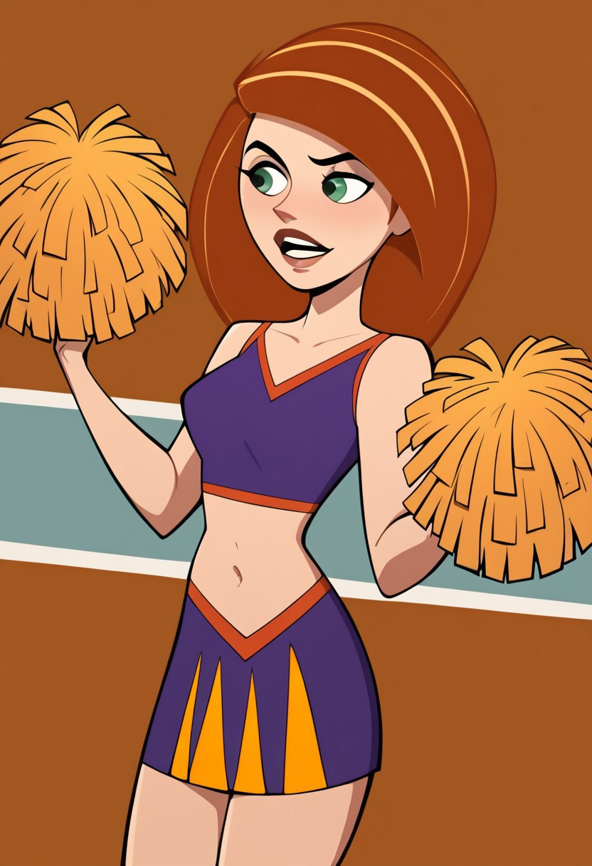 score_9, score_8_up, score_7_up, score_6_up, score_5_up, score_4_up, BREAK, 
1girl, cheerleader, pom pom (cheerleading), solo, green eyes, midriff, navel, skirt, breasts, crop top,