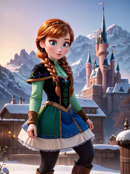 princess anna, <lora:princess_xl_v1:0.6>