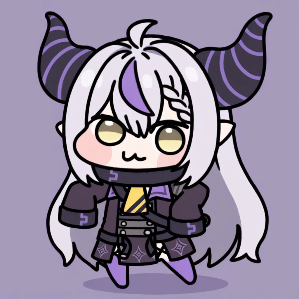 doro,chibi,
doro,chibi,1girl,solo,la+ darknesss \(1st costume\),hololive,bangs,horns,long hair,multicolored hair,purple hair,streaked hair,demon horns,striped horns,yellow eyes,grey hair,braid,very long hair,hair between eyes,pointy ears,ahoge,demon
<lora:doro_head_noob-4:1>,