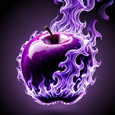,onfire,apple,purple flames,
<lora:multi-colored_flames-xl-6:0.8>