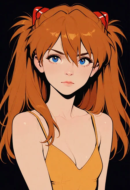 HDR, 8K, high contrast, masterpiece, best quality, amazing quality, very aesthetic, retro artstyle, realistic, promotional art, newest, volumetric lighting,
(artist:incase:0.5), (artist:tsuaii:0.5), (flat colors:2), haiz_ai, no lineart, no outline, color theory,
1girl, portrait, asuka langley,
Neutral background,
