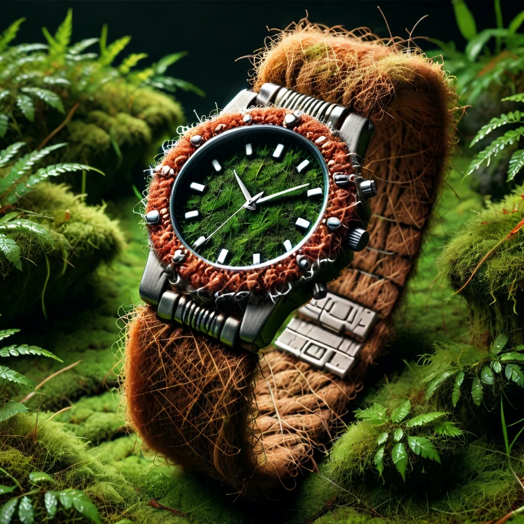 pamcocomat watch, lying on moss,morning dew,realistic,highly detailed,lifelike,studio photo,dynamic, warm light,cinematic,masterpiece,intricate,hdr,abstract fractal ultrarealistic, black backgroundfull depth of field and realistic textures,highly detailed,masterpiece,high quality, 8K Ultra HD