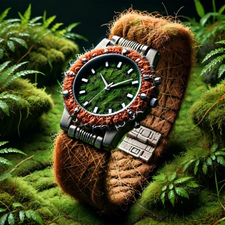 pamcocomat watch, lying on moss,morning dew,realistic,highly detailed,lifelike,studio photo,dynamic, warm light,cinematic,masterpiece,intricate,hdr,abstract fractal ultrarealistic, black backgroundfull depth of field and realistic textures,highly detailed,masterpiece,high quality, 8K Ultra HD