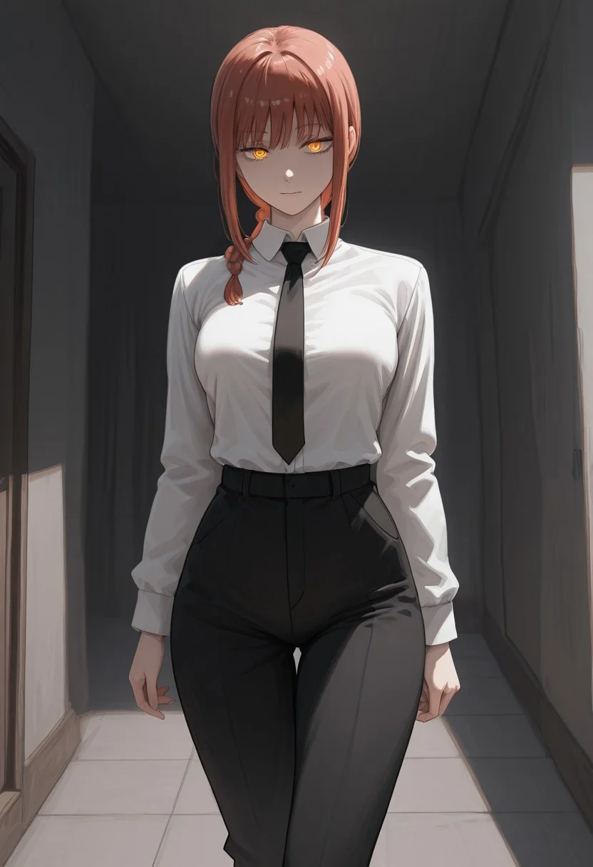 masterpiece ,best quality ,amazing quality, uttsft32,
makima chainsaw man, solo, 1girl,