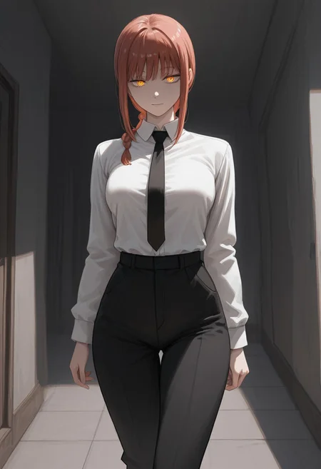 masterpiece ,best quality ,amazing quality, uttsft32,
makima chainsaw man, solo, 1girl,