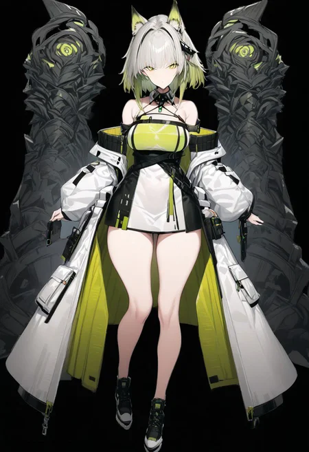 masterpiece, best quality, ultra-detailed, beautiful, nai3, 1girl, solo, full_body, tachi-e,
kal'tsit_\(arknights\),