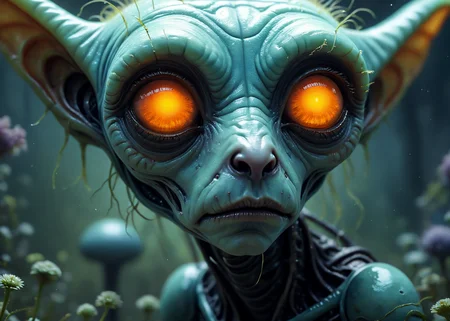 xslx, surrealism, pale sad female alien species face, highly detailed, Monstrous, moody lighting, fluorescent orange, eerie, pristine, serene <lora:fx-01:1.25>  <lora:surrealism-v1:1>  <lora:alien-species:.4>