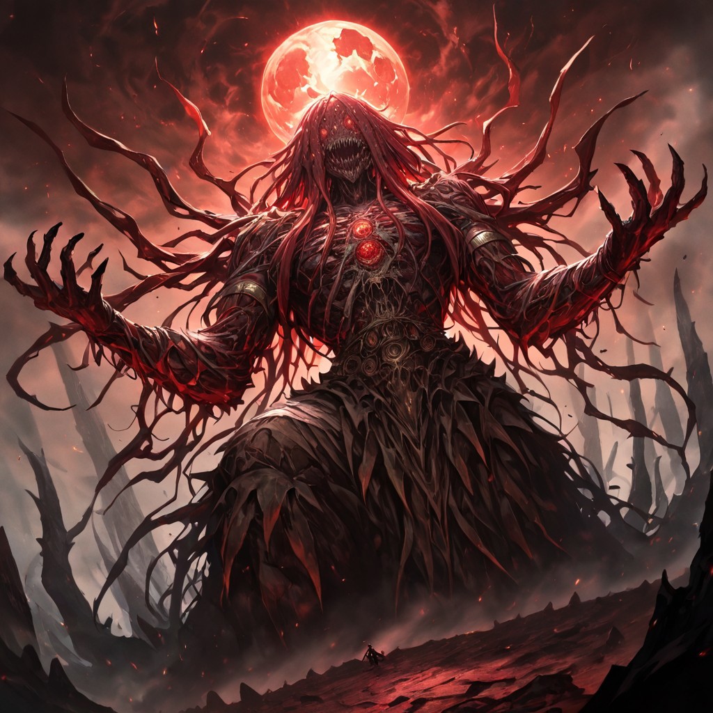 masterpiece, best quality, newest, absurdres, highres, 
TWEV1.0, no humans, monster, edlrich, eldrich abomination, giant,