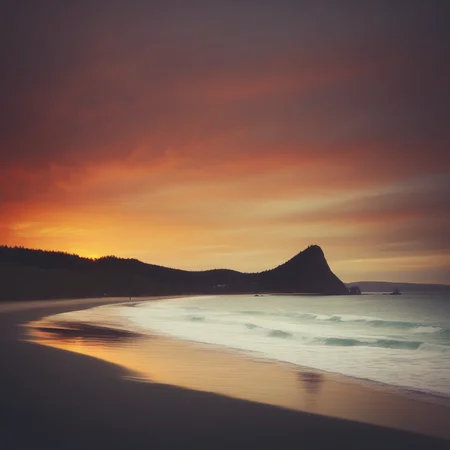 LANDSCAPER, beach, sunset, cloudy