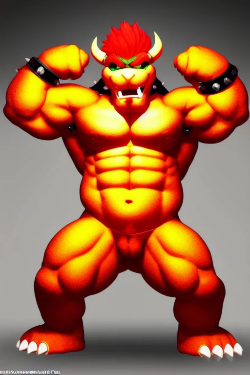 modelshoot style, (extremely detailed 8k wallpaper), Intricate, High Detail, dramatic, Bowser, flexing <lora:Bowser-nsfw:1> <lora:LCMSD1.5:1>