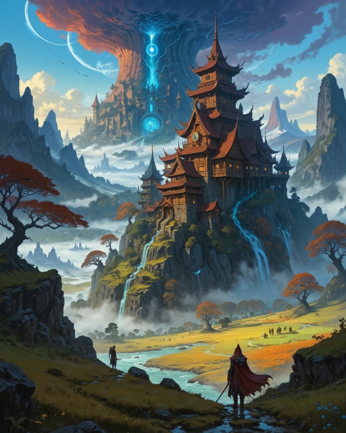 ethereal fantasy concept art of  ethereal fantasy concept art of  anime artwork Art painting by junji ito and Jason de Graaf and greg rutkowski, ,, twilight valley mists revealing vine-strangled clock towers, their stones etched with forgotten migration maps now home to acorn-hoarding squirrel alchemists,floating citadels of levitating obsidian, their spires crackling with storm magic, where lich-kings commune with void entities above seas of sentient fog,
<lora:iLLMythG0thicL1nes:0.7> G0thicL1nes,
<lora:extremely_detailed:0.7> extremely detailed ,
<lora:add-detail-xl:0.7>,
<lora:softdigital2x2:0.15>,
<lora:EpicF4nta5yXL:0.3>, . anime style, key visual, vibrant, studio anime,  highly detailed . magnificent, celestial, ethereal, painterly, epic, majestic, magical, fantasy art, cover art, dreamy, magnificent, celestial, ethereal, painterly, epic, majestic, magical, fantasy art, cover art, dreamy
