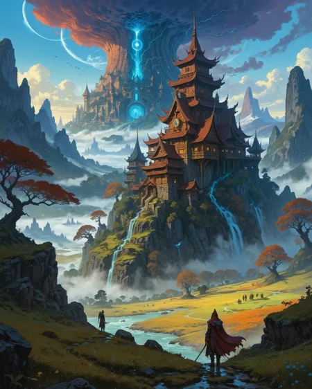 ethereal fantasy concept art of ethereal fantasy concept art of anime artwork Art painting by junji ito and Jason de Graaf and greg rutkowski, ,, twilight valley mists revealing vine-strangled clock towers, their stones etched with forgotten migration maps now home to acorn-hoarding squirrel alchemists,floating citadels of levitating obsidian, their spires crackling with storm magic, where lich-kings commune with void entities above seas of sentient fog,
<lora:iLLMythG0thicL1nes:0.7> G0thicL1nes,
<lora:extremely_detailed:0.7> extremely detailed ,
<lora:add-detail-xl:0.7>,
<lora:softdigital2x2:0.15>,
<lora:EpicF4nta5yXL:0.3>, . anime style, key visual, vibrant, studio anime, highly detailed . magnificent, celestial, ethereal, painterly, epic, majestic, magical, fantasy art, cover art, dreamy, magnificent, celestial, ethereal, painterly, epic, majestic, magical, fantasy art, cover art, dreamy