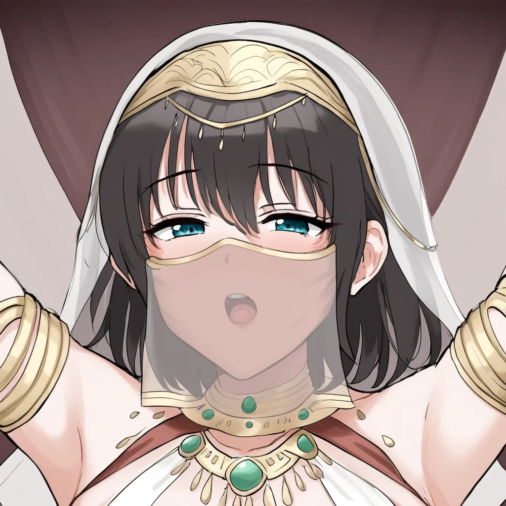 1girl, veil,