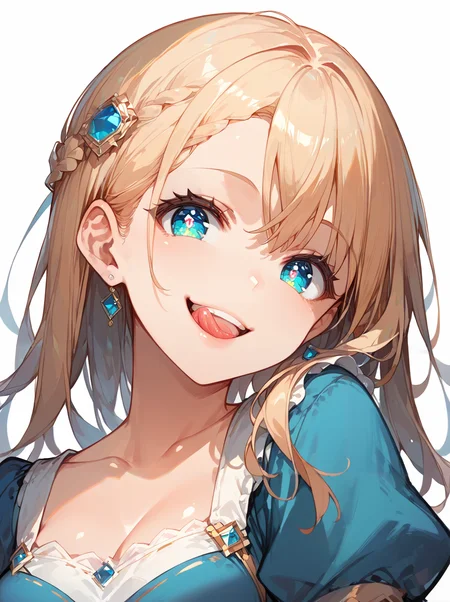 score_9, score_8_up, score_7_up,source_anime, high res image,masterpiece,best quality,(girl:1.0),cute face,clear skin,shiny hair,ultra detailed eyes,simple background , <lora:tongue licking_pony_V1.1:1> tongue licking, lips, teeth,open mouth,smile