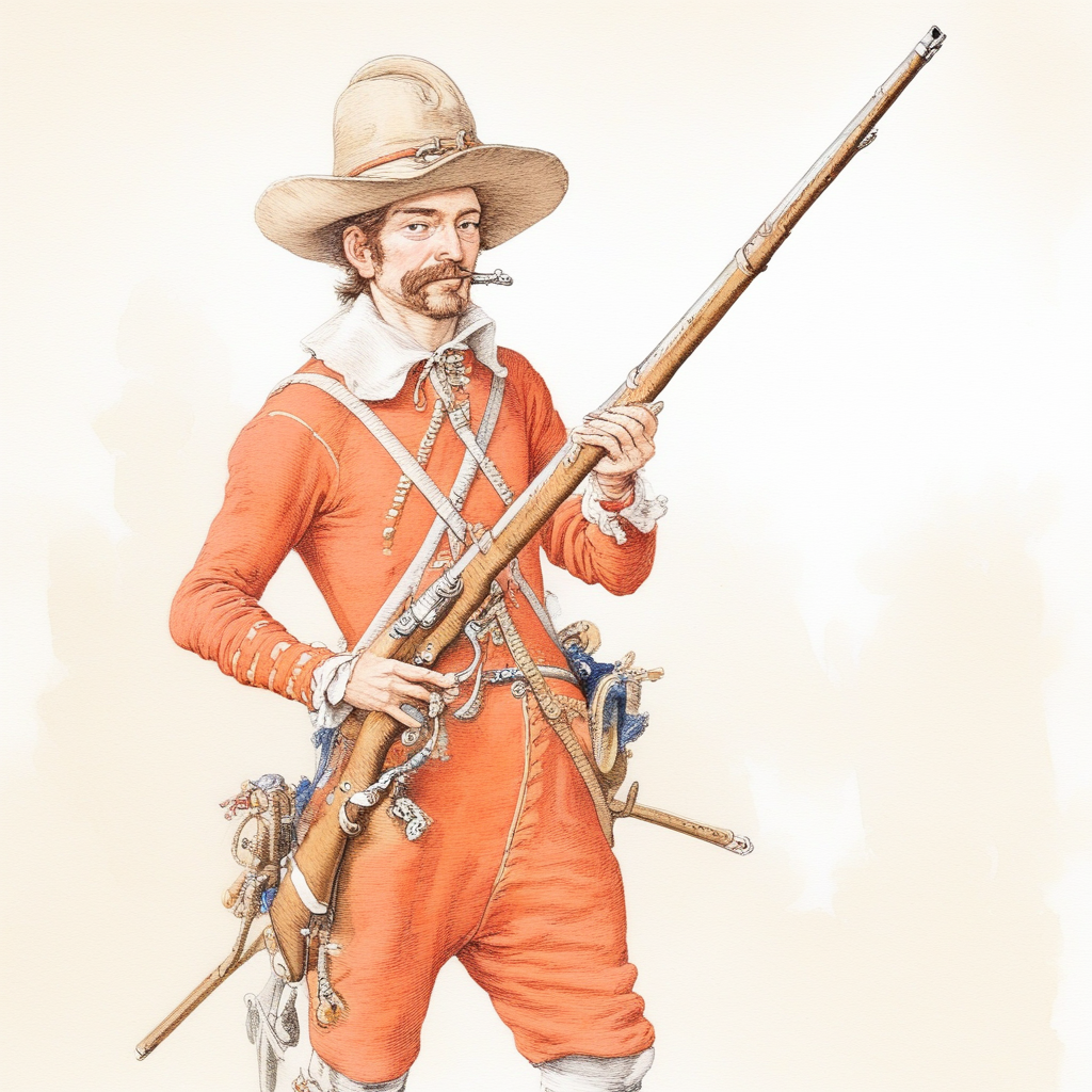 musketeer with musket